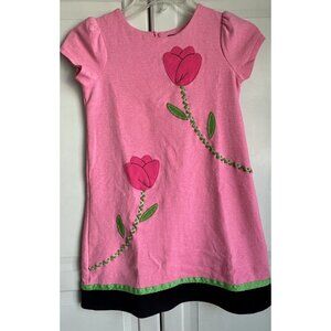 Hartstrings Dress Girls 10 Pink Short‎ Sleeve Tulip